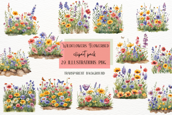29 Wildflower Flowerbed Clipart: A Fresh Take on Floral Design Assets