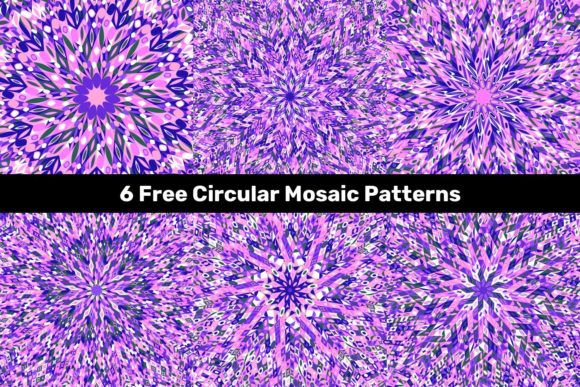 6 Free Circular Mosaic Patterns: A Versatile Design Toolkit