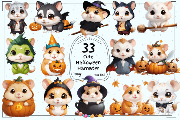Cute Kawaii Halloween Hamster Clipart: Infusing Ghoulish Glee with Irresistible Charm