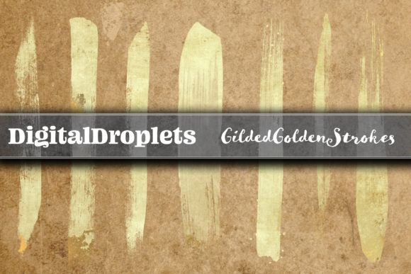 Elevate Your Visuals with Gilded Golden Brush Strokes