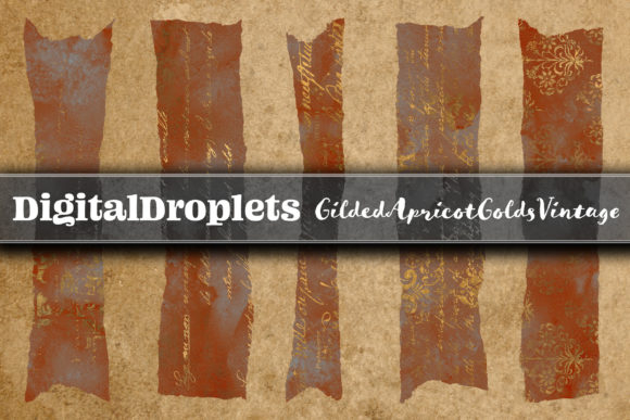 Gilded Apricot Golds: 180 Washi Tapes for Digital Designers