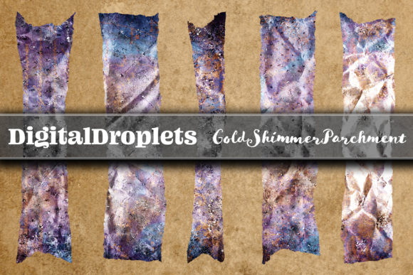 Gold Scattered 4 | 20 FREE Washi Tapes for Digital Crafters
