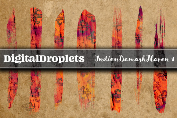 Indian Damask Brush Strokes: 20 Free Design Assets
