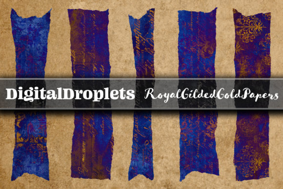 Royal Gilded Gold | 180 Washi Tapes: A Treasure Trove for Digital Crafters