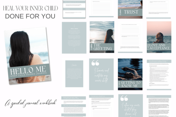 Transforming Your Brand with the Inner Child Guided Journal PLR Canva