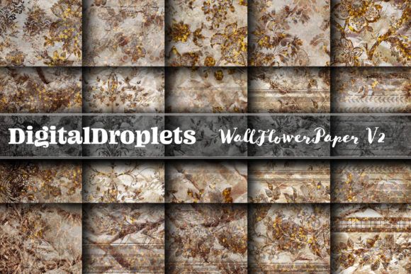 Wall Flowers Papers Vol. 2: Textured Backgrounds for Creative Projects