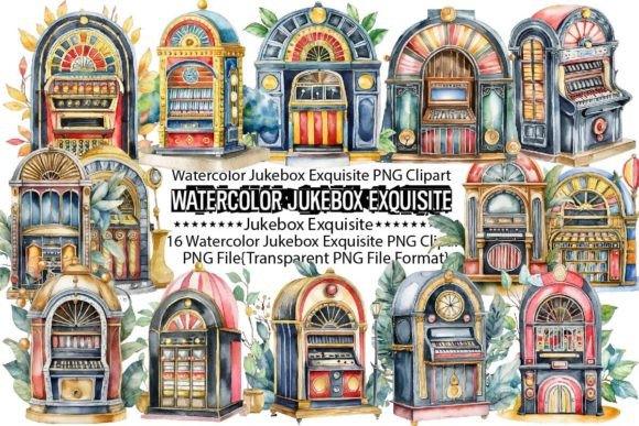 Watercolor Jukebox Exquisite Sublimation: A Designer's Asset