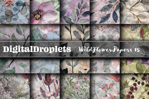 Wild Flowers Papers Vol. 15 | Collection: A Designer's Texture Toolkit