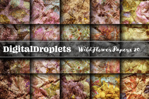 Wild Flowers Papers Vol. 20: Dark Textures for Creative Projects