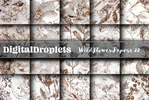 Wild Flowers Papers Vol. 22: Gothic & Vintage Design Assets